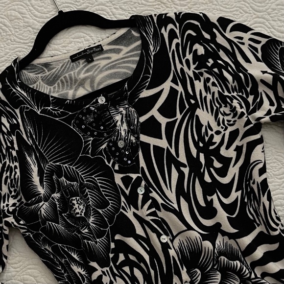 Pierri New York Floral Beaded Cardigan Sweater - Picture 6 of 15